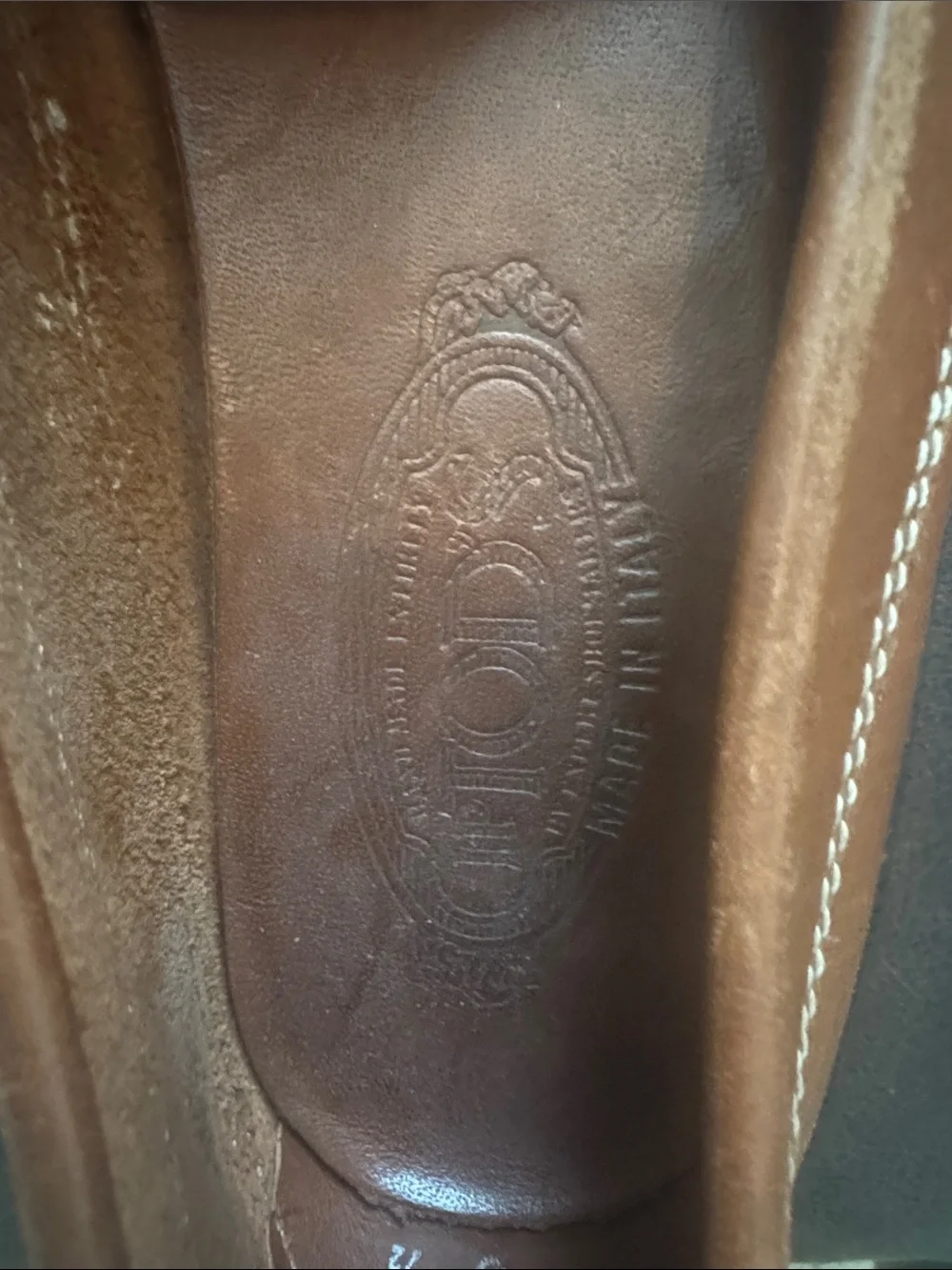Tod's Vintage Tan Leather Penny Loafers with Vibram Soles